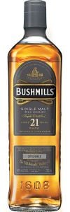 Bushmills Single Malt Irish Whiskey Aged 21 Years  NV / 750 ml.