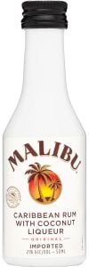 Malibu Caribbean Rum with Coconut Liqueur  NV / 50 ml.