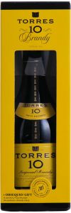 Torres 10 Gran Reserva Imperial Brandy  NV / 750 ml. gift box with brandy glass