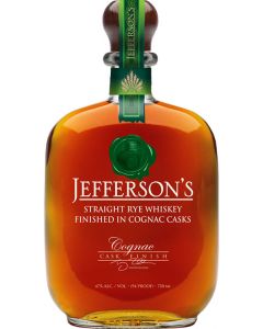 Jefferson&rsquo;s Straight Rye Whiskey Finished in Cognac Casks
