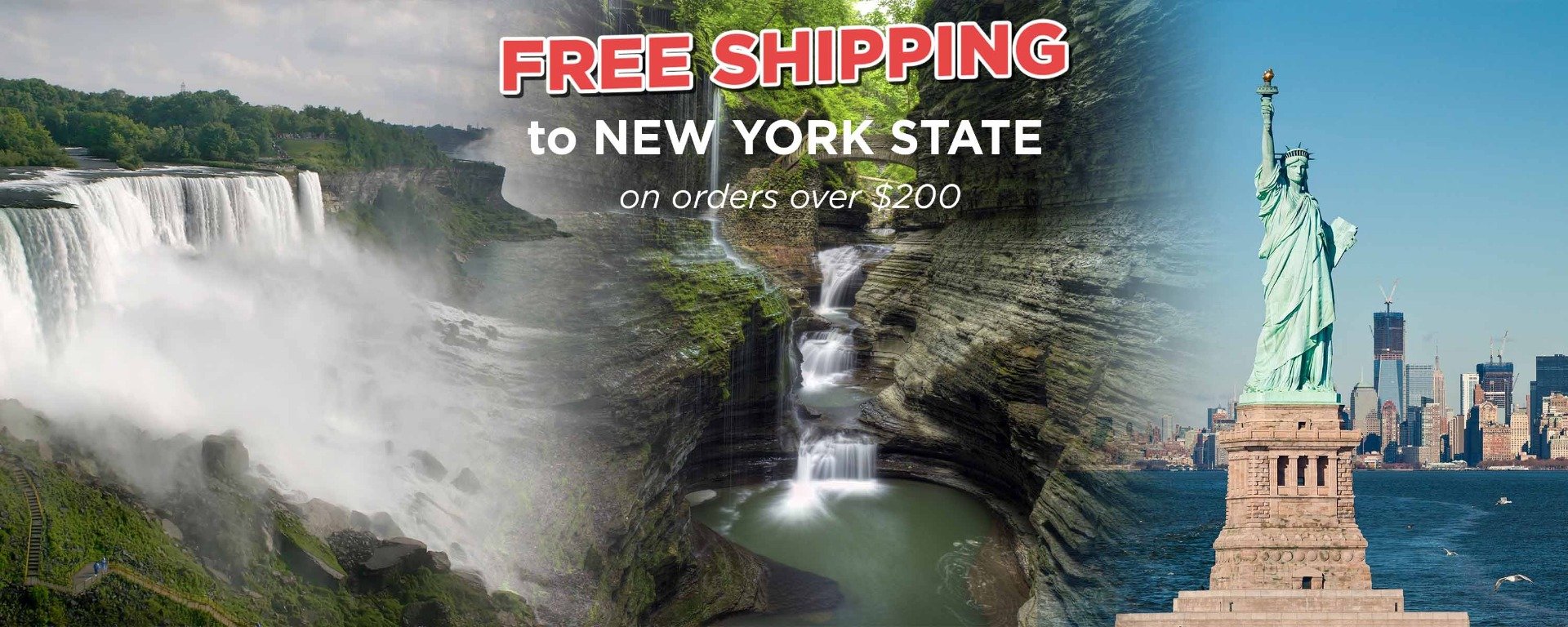 Free Shipping to New York State on Orders Over $200